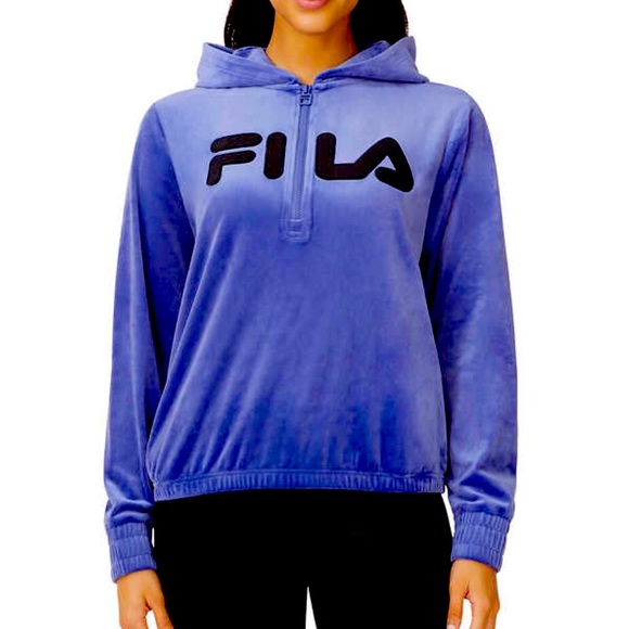 Women’s Fila Quarter Zip Velour Pullover - Picture 1 of 6